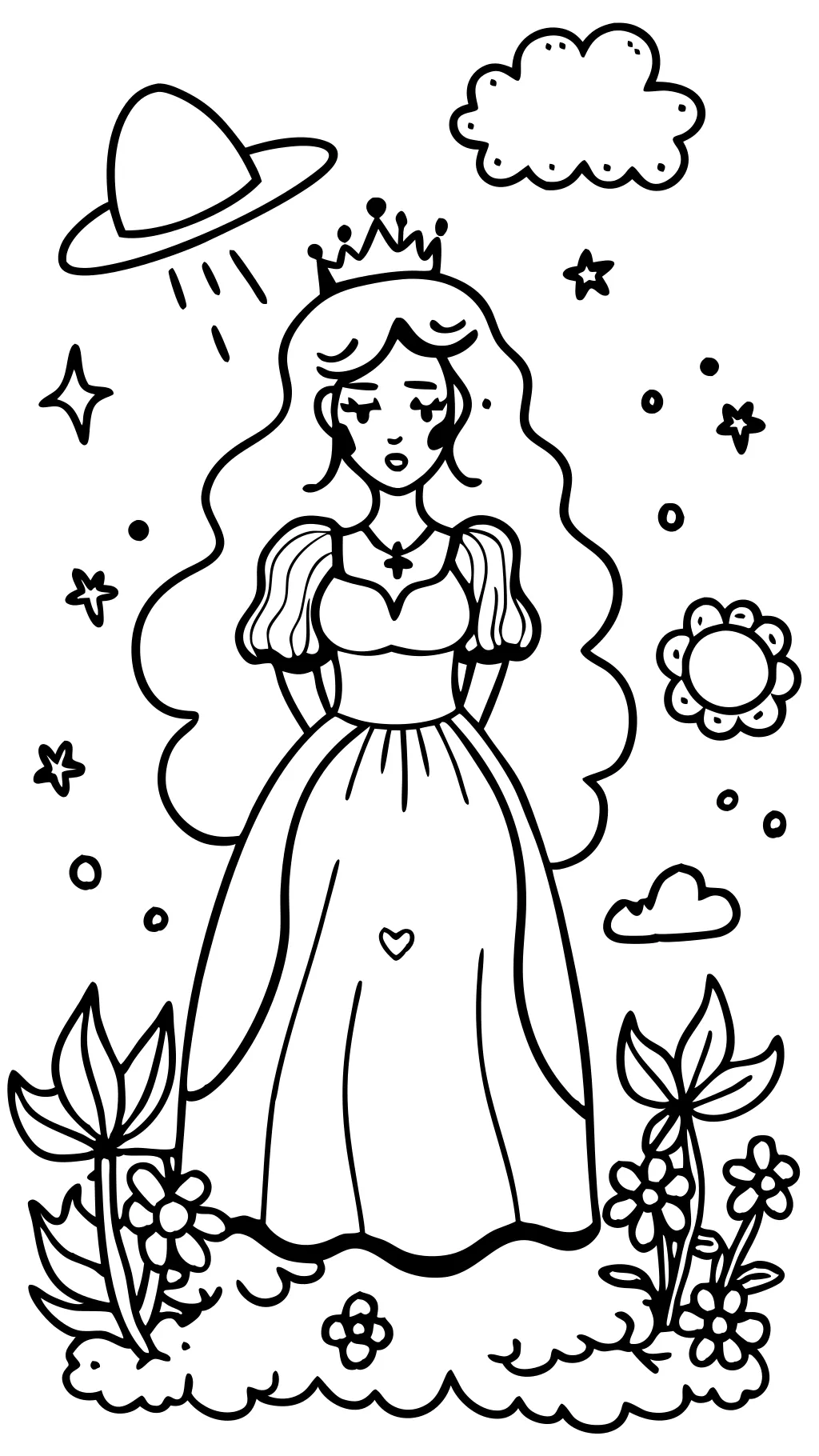 coloriage princesse stoner